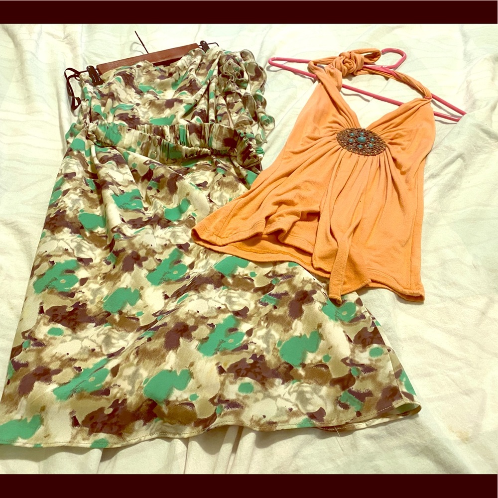 Dress and shirt. Spring bundle.